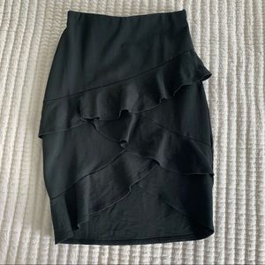 black ruffle skirt